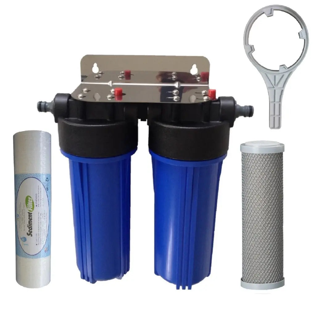 Caravan filter SS bracket 0.5uM ITM spun nano silver quantum disinfection