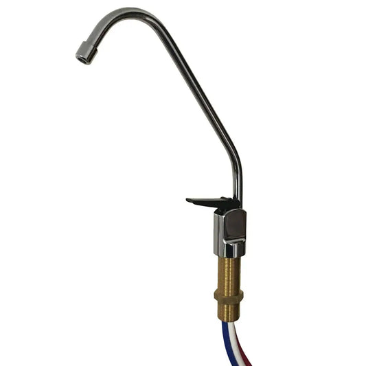 Vented faucet stops constant water pressure on your water filter system, this tap is plumbed such that the water flows through the faucet first, then back through the filters and out of the spout