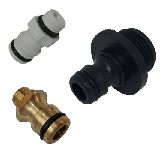 1x 1/4" to 3/4" brass garden hose clip