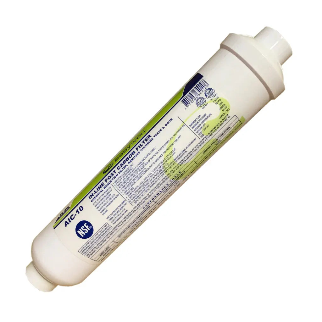 Easywell AIC-10 Inline post carbon filter for reverse osmosis RO filters