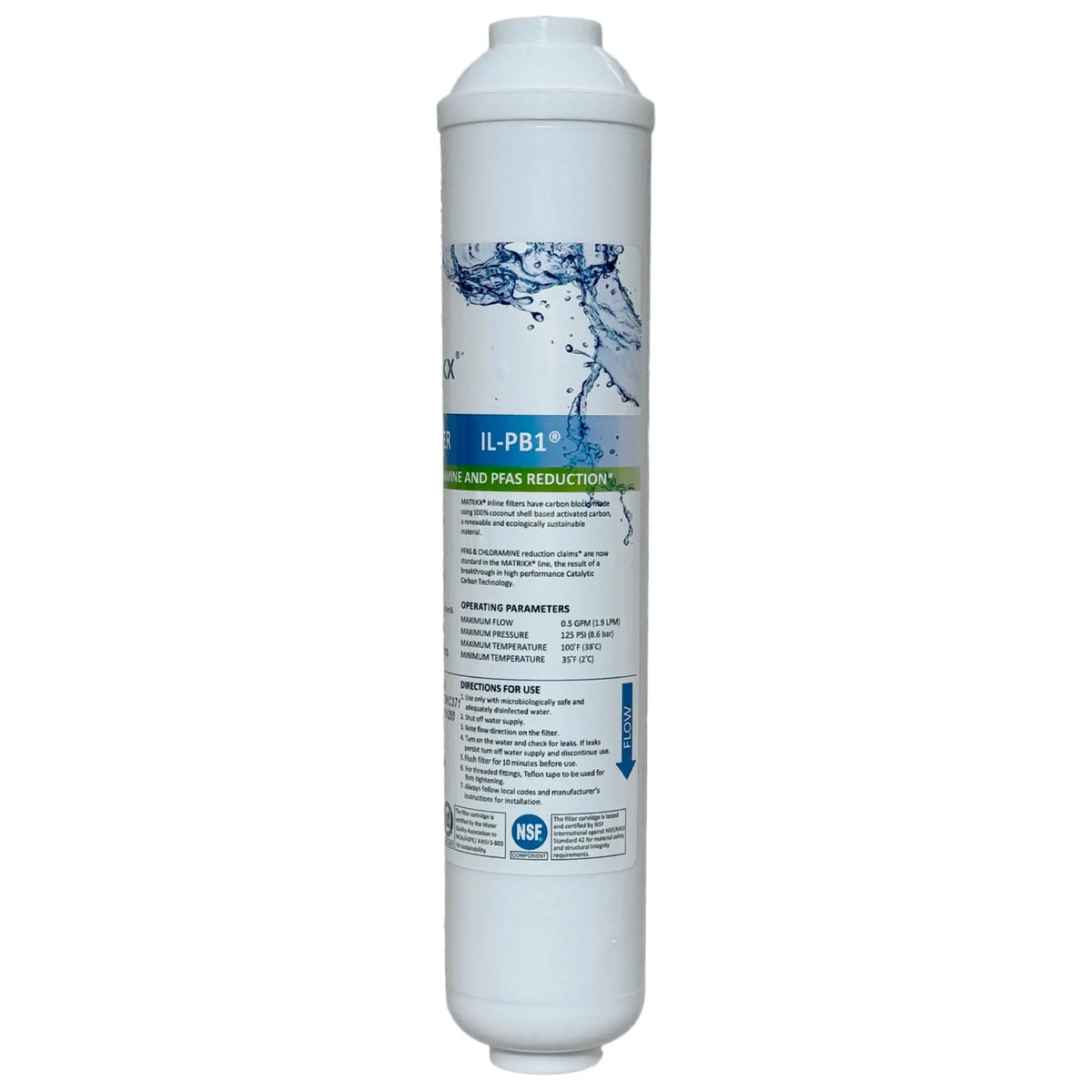 Matrikx PB1 inline 10" filter