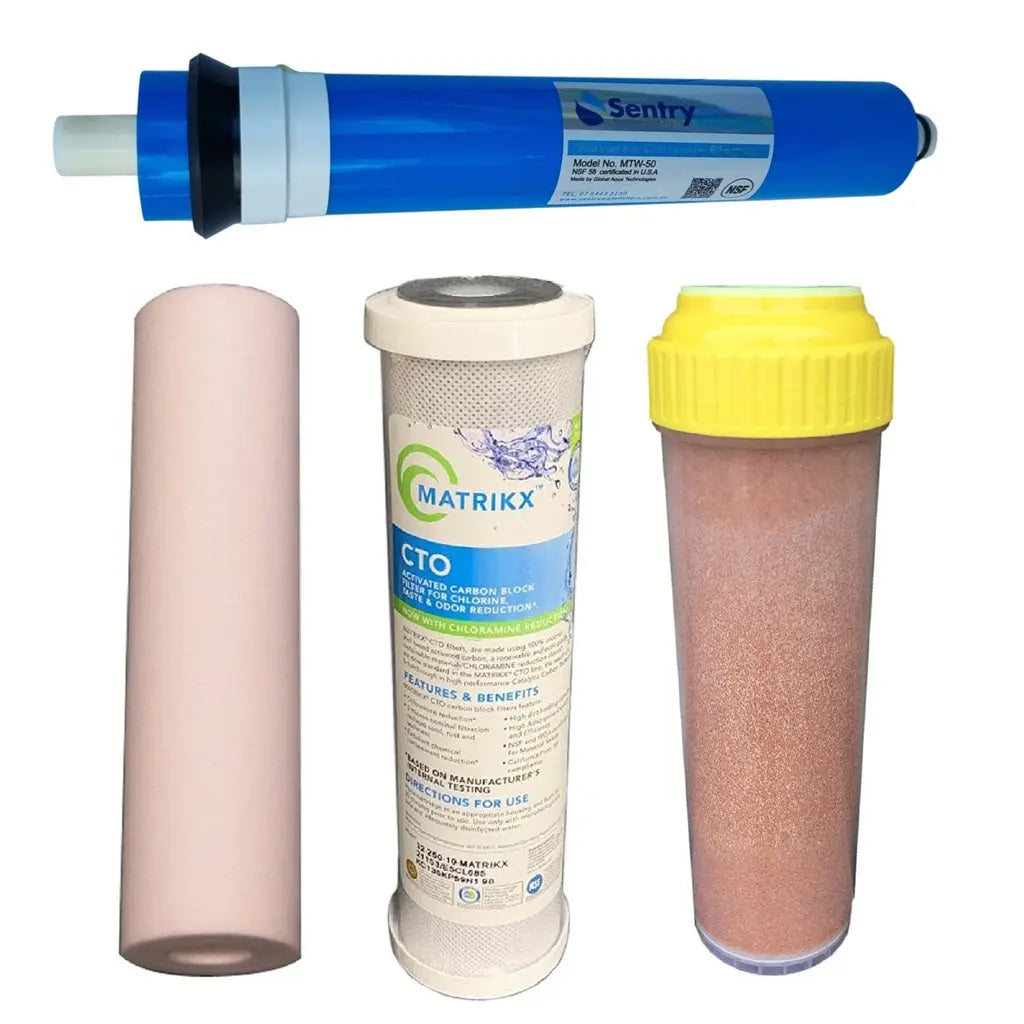 Sentry Water Filters Reverse osmosis filter PRO 4DJ high volume replacement filter pack with RO membrane and resin cartridge