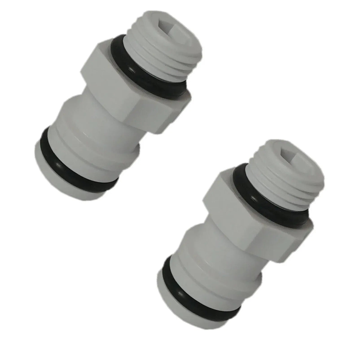 2x Garden Hose Quick Clip On Connectors for Caravan + Boat + Mobile Water Filter