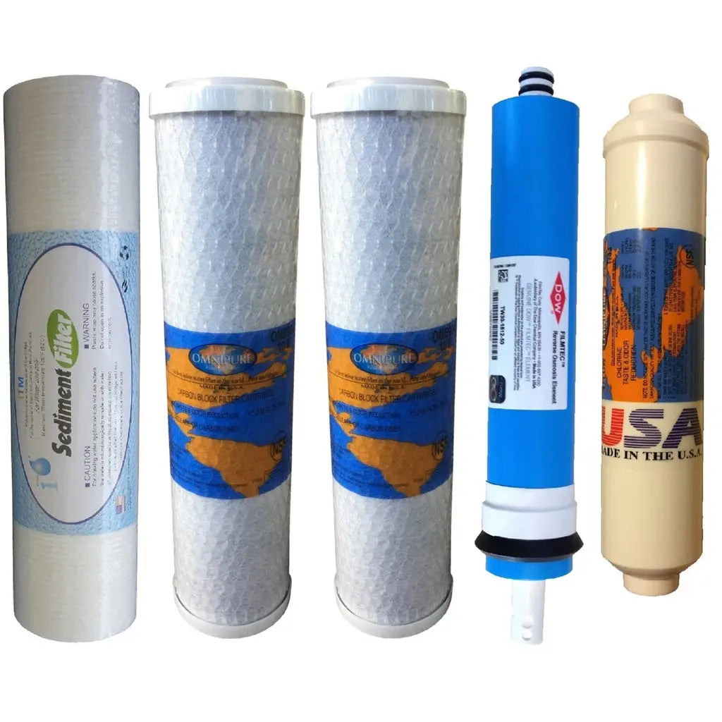 URO-4+5-G Reverse Osmosis USA Water Filter + DuPont FilmTec RO Membrane Filters Sentry Water Filters + Reverse Osmosis