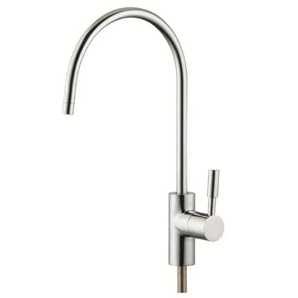 Modern stainless steel finish faucet for 7 stage revese osmosis water filter system