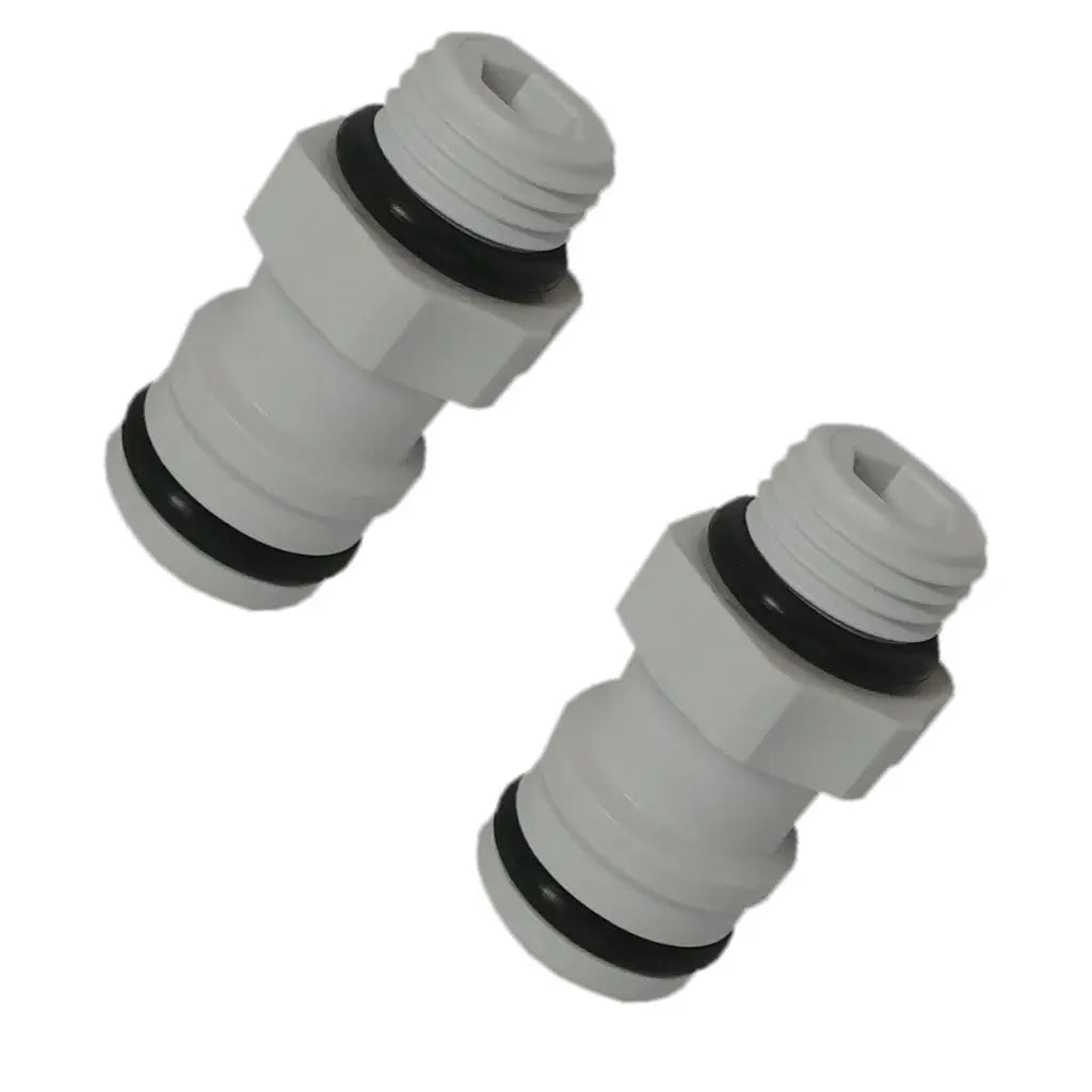 2x garden hose clip to 1/4" water filter tubing (6mm)