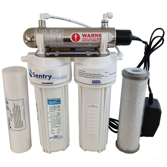 Tank 6w undersink water filter UV silver sediment carbon