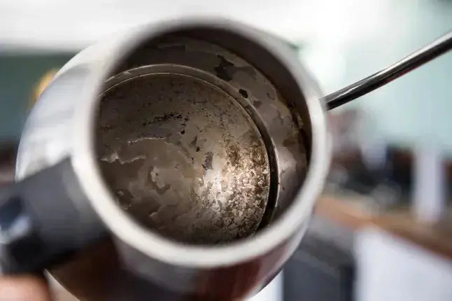 Inside of kettle with limescale