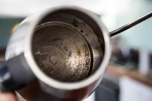 Inside of kettle with limescale