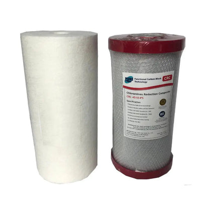 Spun Sediment and Chloramine Heavy Metals Silver Infused Carbon Block 10x4.5 Sentry