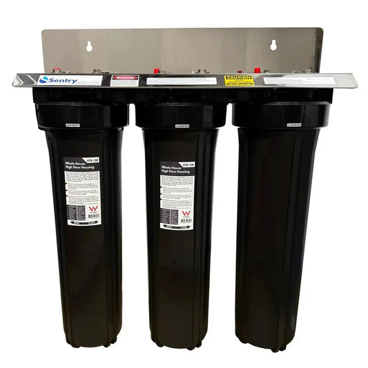 Big blue charcoal whole house water filter stainless steel bracket 20"x4.5" chemical filter