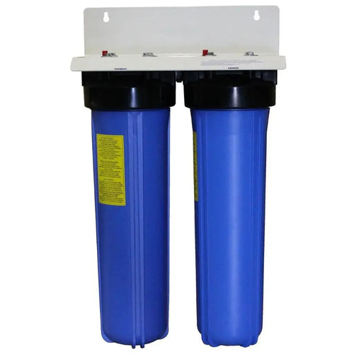 Big Blue 20 Inch 20x4.5 Twin Tank With non watermark housings white bracket