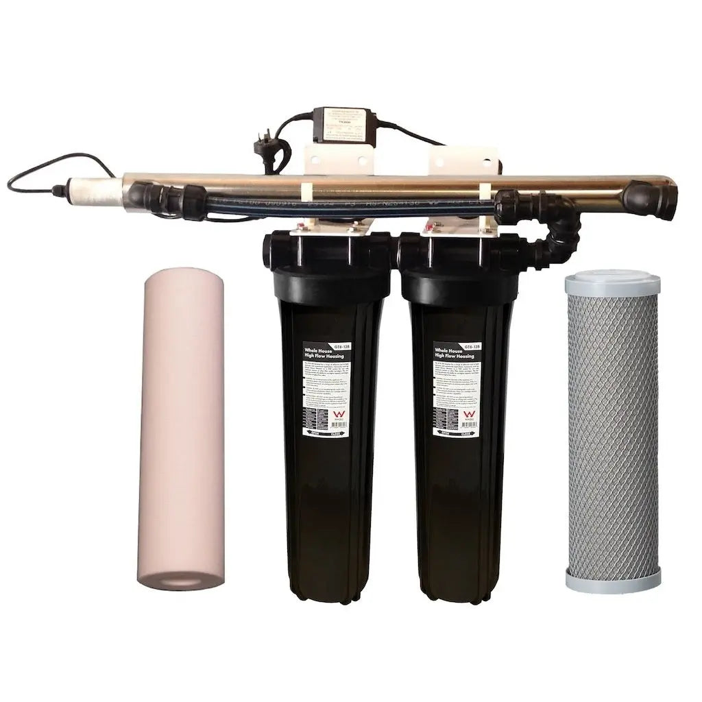 Medium Home UV Sterilising Rainwater House Tank Filters 40w 45LPM