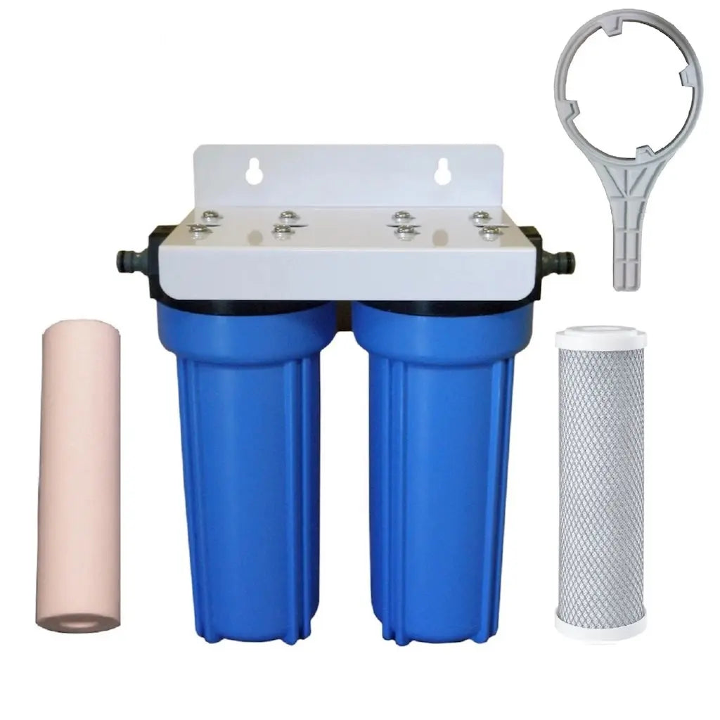 Heavy Duty Caravan Water Filter Boat Camping | Sediment + Carbon Filters CVH-2