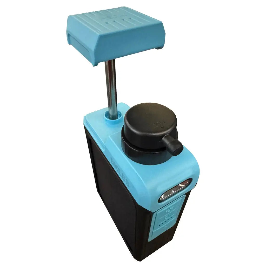 2nd generation Electric portable drinking filter for outdoor hiking, camping, river, creek, dam water. Manual pump with solar charging and flashlight. Sentry Water Filters