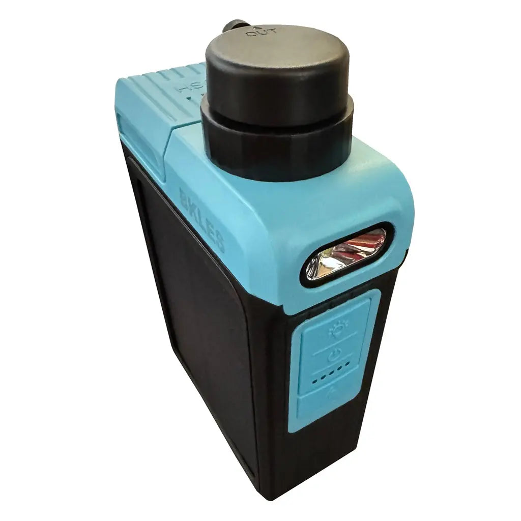 2nd generation Electric portable drinking filter for outdoor hiking, camping, river, creek, dam water. Manual pump with solar charging and flashlight. Sentry Water Filters