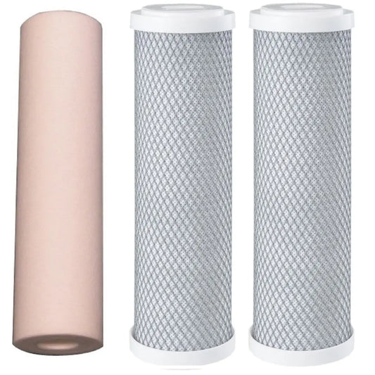 1x 10"x2.5" Sedimentary + 2x 10"x2.5" carbon 1uM splish filters