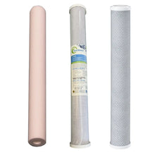 Load image into Gallery viewer, 20&quot;x2.5&quot; BB Blue Slim Mains Town Water Filter Cartridges Medium Volume Option
First Filter: Spun Sediment
Second Filter: 5uM Matrikx CTO
Third Filter: Standard Carbon Block
 Sentry Water Filters