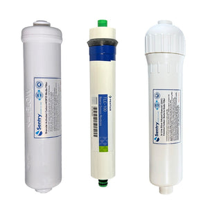 HRO 3NJ premium hand-held high volume silver infused antibacterial reverse osmosis replacement filter pack with pentek membrane