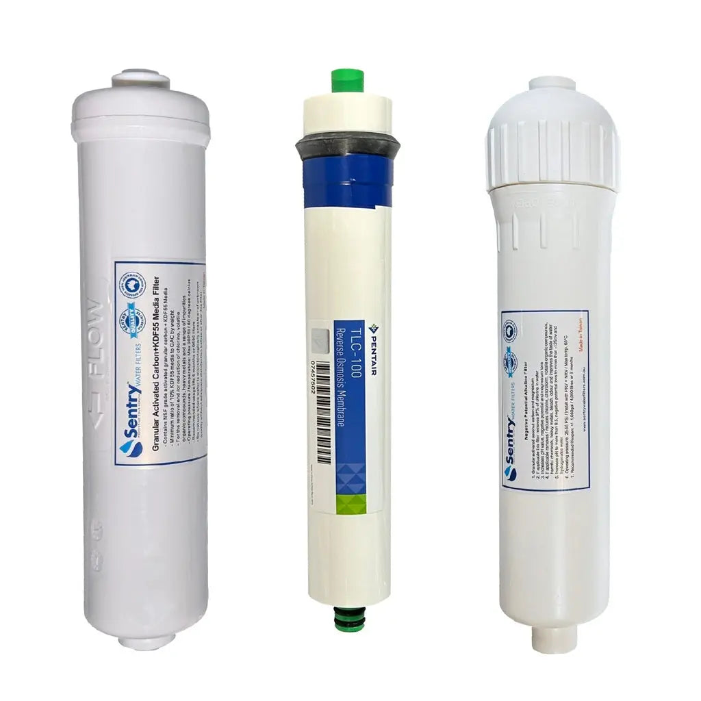 HRO 3AJ premium hand-held high volume alkalising reverse osmosis replacement filter pack with pentek membrane