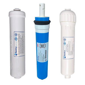 HRO 3DJ premium hand-held high volume reverse osmosis replacement filter pack with filmtec membrane and one DI resin cartridge