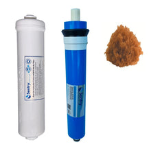 Load image into Gallery viewer, HRO 3DJ premium hand-held high volume reverse osmosis replacement filter pack with membrane and one DI resin refill