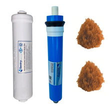 Load image into Gallery viewer, HRO 3DJ premium hand-held high volume reverse osmosis replacement filter pack with membrane and two DI resin refills