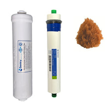 Load image into Gallery viewer, HRO 3DJ premium hand-held high volume reverse osmosis replacement filter pack with pentek membrane and one DI resin refill