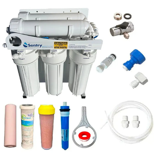 Portable Aquarium Reverse Osmosis Water Fish Filter 400GPD RO DI Filters + Pump PROPS4-DJ