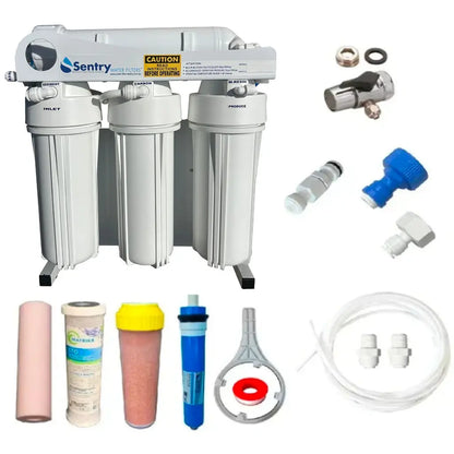 Portable Aquarium Reverse Osmosis Water Filters Fish 100GPD RO DI Filter + Pump PROPS4-DJ