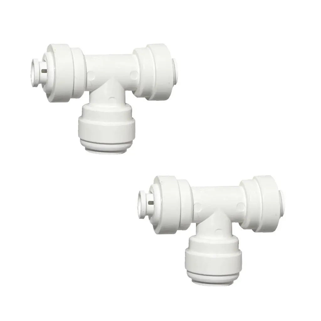 Sentry Water Filters Reverse Osmosis Quick fit T connectors 1/4"Tube to 3/8 Tube to 1/4"Tube