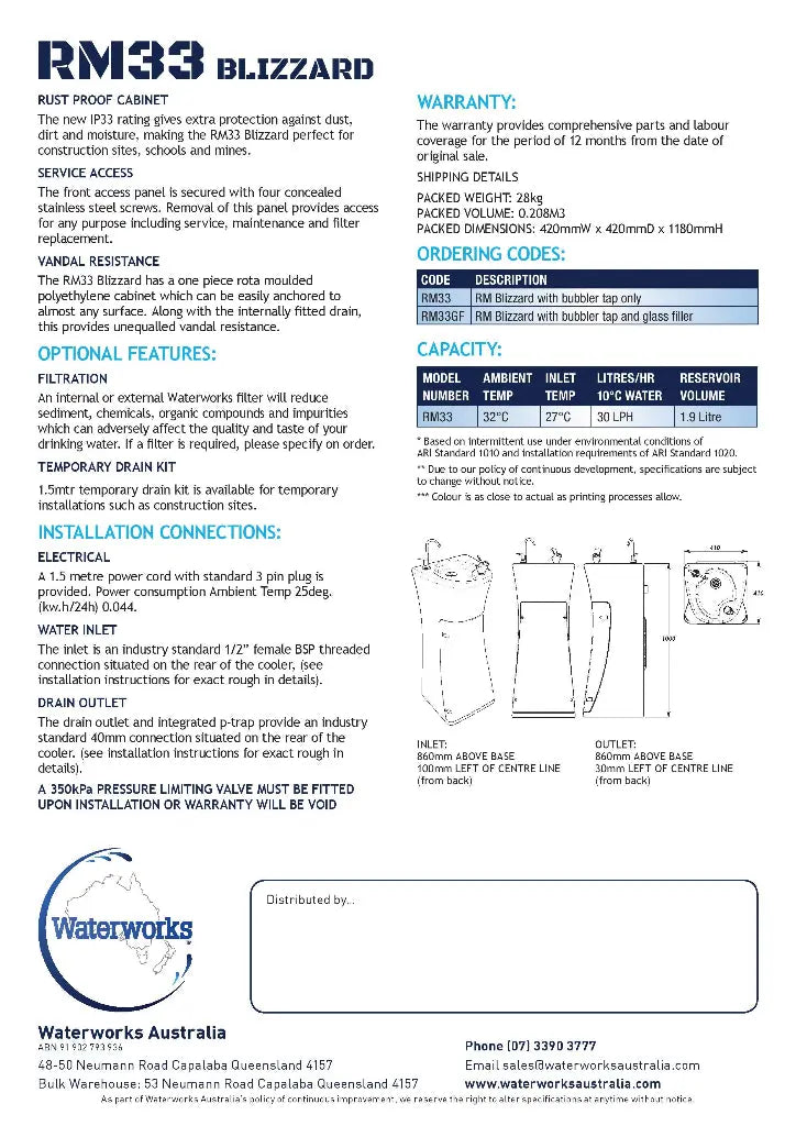 RM33GF blizzard information sheet page 2