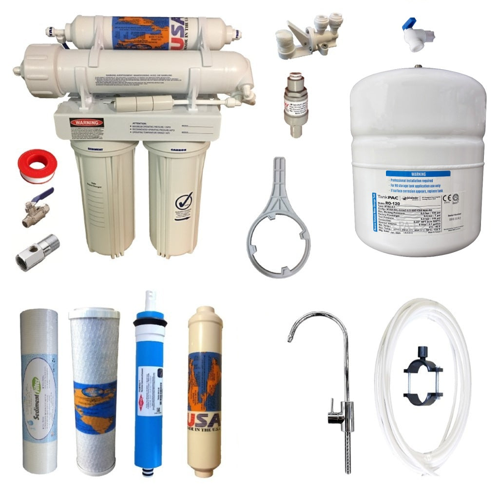 Reverse Osmosis Water Filters Omnipure USA Filter + FilmTec RO Membrane Sentry Water Filters