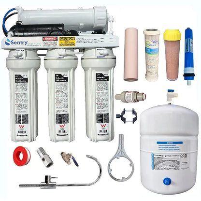 Reverse Osmosis Marine Aquarium Fish Filter Tank RODI ROP4-DJ with Pressure Pump