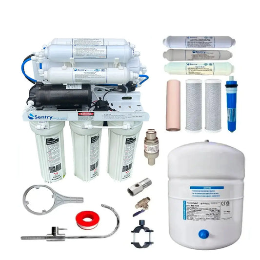 ROP7-MAN 7 Stage Reverse Osmosis + Mineralising, Alkalising, Silver GAC Filters
