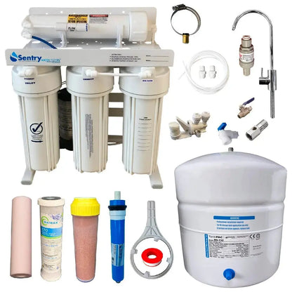 Aquarium Reverse Osmosis Water Filters Fish 100GPD RO DI Filter + Pump ROPS4-DJ Sentry Water Filters