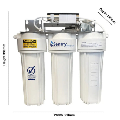 10"x2.5" Triple LED UV system non housings Dimensions