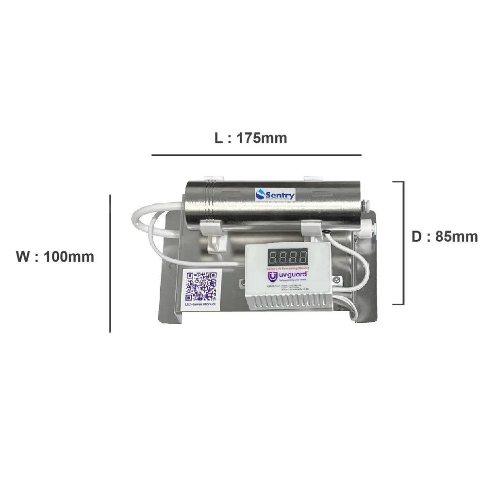 Sentry Reverse Osmosis Water Filters 12V LED UV Water Sterilizer 
Caravan and RV Water Sterilizer 4 Lpm Dimensions