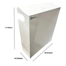Load image into Gallery viewer, Protective Cover Big Blue Whole House Home Mains Water Filter System 20&quot;X4.5&quot; 45 view with dimensions triple BB protective cover Sentry Water Filters