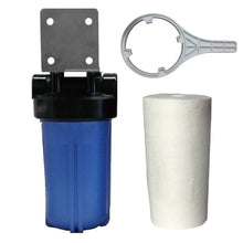 Load image into Gallery viewer, 10&quot;x4.5&quot; Big Blue Tank Water Filters Spun Sediment Filter SS Bracket BB10-P-S Sentry Water Filters