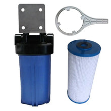Load image into Gallery viewer, 10&quot;x4.5&quot; Big Blue Tank Water Filters Pleated Sediment Filter SS Bracket BB10-P-S Sentry Water Filters