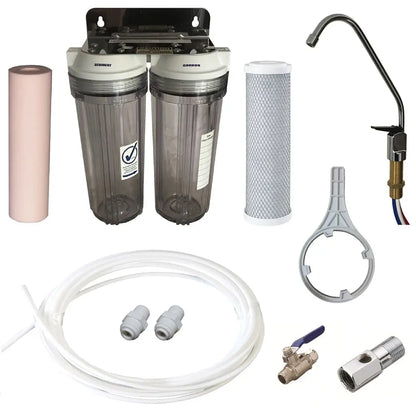 Vented Tap Dual Under Sink Clear Filter Housings Chemical Water Filters Sentry Water Filters