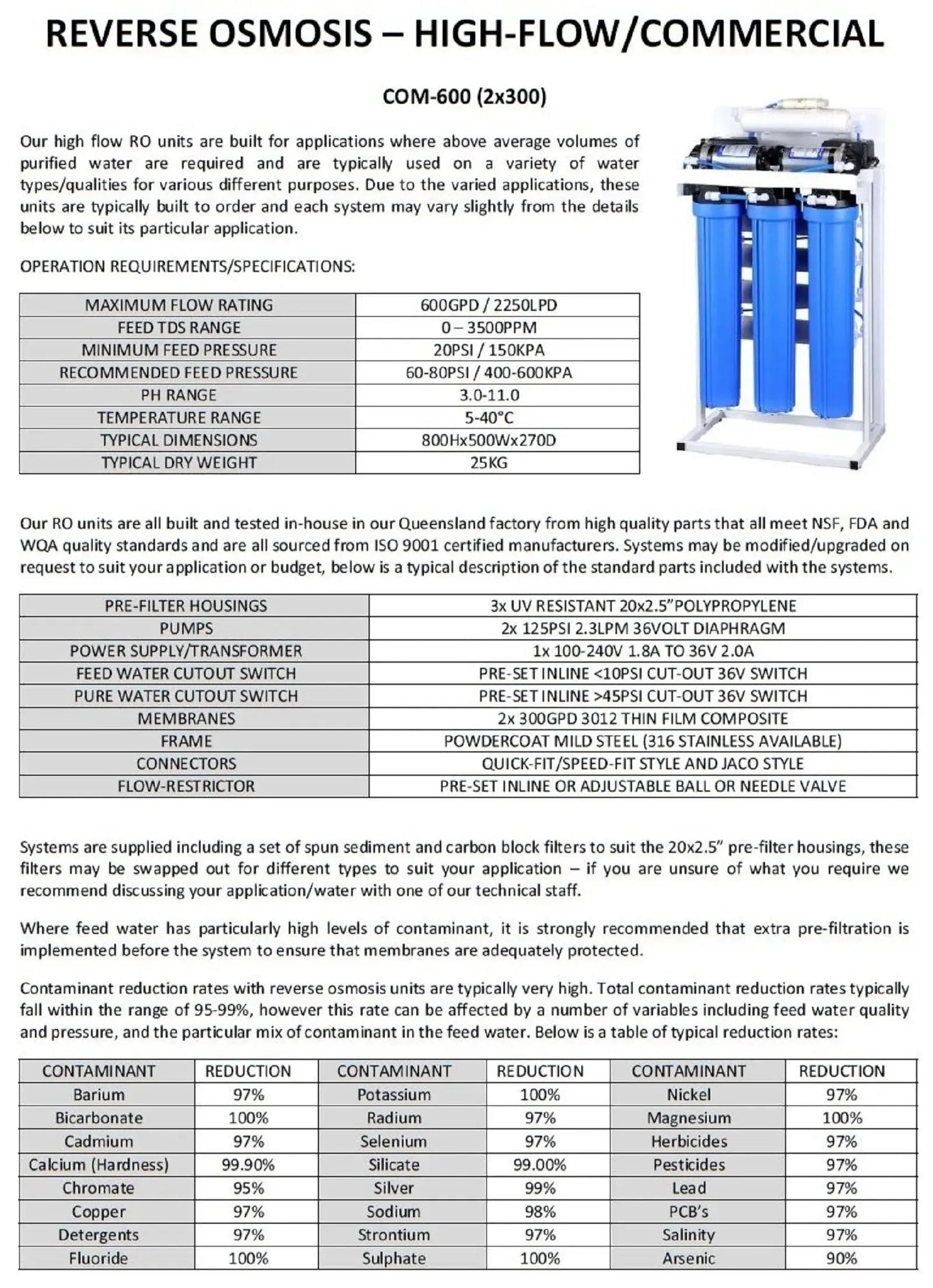 Commercial Reverse Osmosis Water Filter Dental Laboratory Marine Tanks Sentry Water Filters
