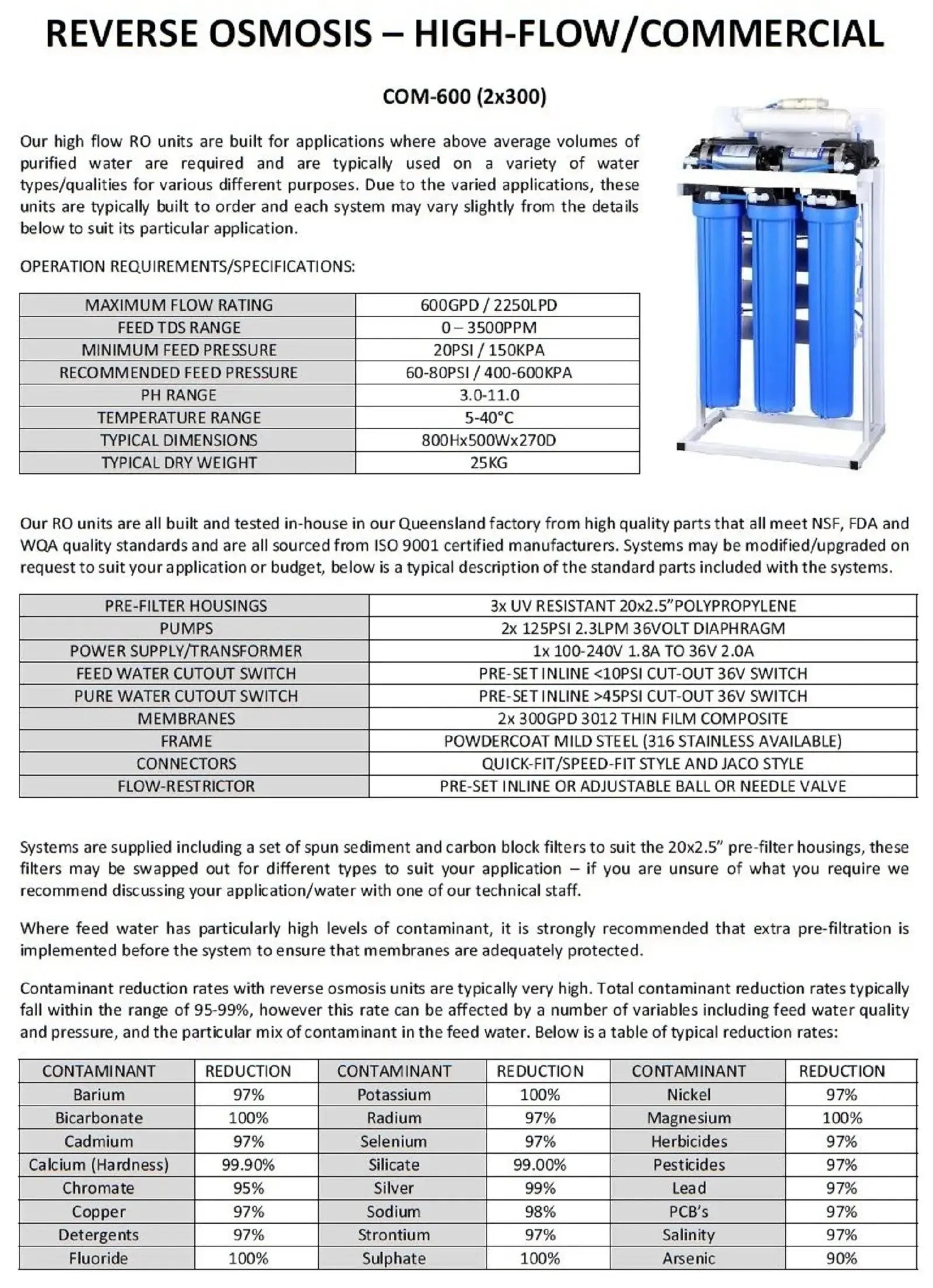 Commercial Reverse Osmosis Water Filter Dental Laboratory Marine Tanks Sentry Water Filters