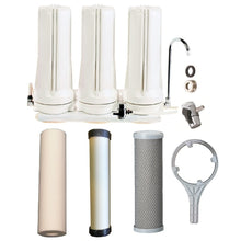 Load image into Gallery viewer, Tank Water White Triple Benchtop Countertop | Three Stage Counter Benchtop