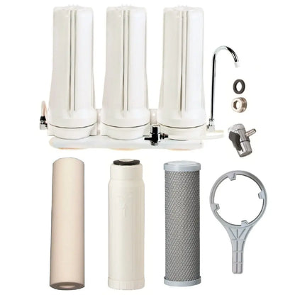 Tank Water White Triple Benchtop Countertop | Three Stage Counter Benchtop Sentry Water Filters