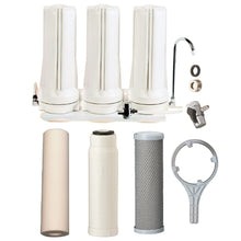 Load image into Gallery viewer, Tank Water White Triple Benchtop Countertop | Three Stage Counter Benchtop