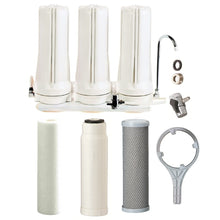 Load image into Gallery viewer, Tank Water White Triple Benchtop Countertop | Three Stage Counter Benchtop