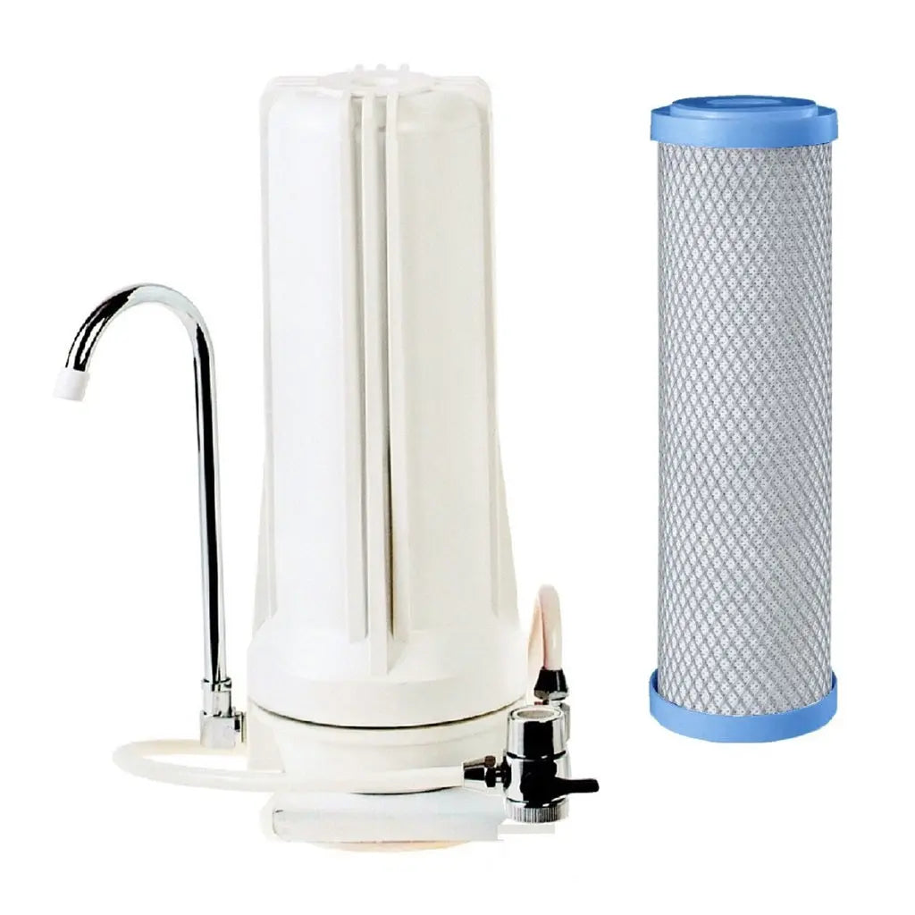 White Countertop Carbon Chlorine Fluoride Filter Sentry Water Filters
single white housing heavy metals reduction 0.5 micron carbon block