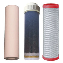 Load image into Gallery viewer, Mains Water Replacement Triple Benchtop Countertop KDF55 Media Chloramine Fluoride Reduction Water Filter Sentry Water Filters